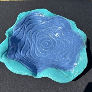 Blue and Green Ceramic Art Bowl